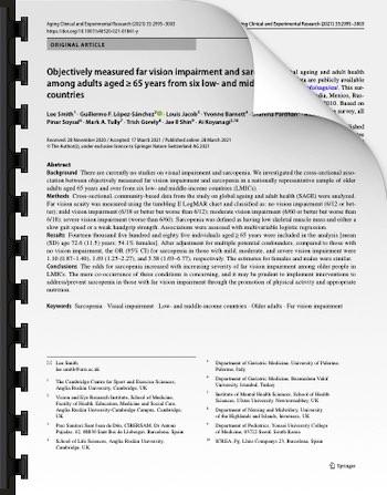 Objectively measured far vision impairment and sarcopenia among adults aged ≥ 65 years from six low‐ and middle‐income countries